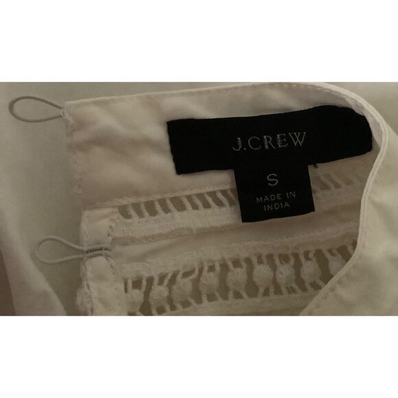 J. Crew White Lace Bib Blouse — Small - Picture 6 of 9